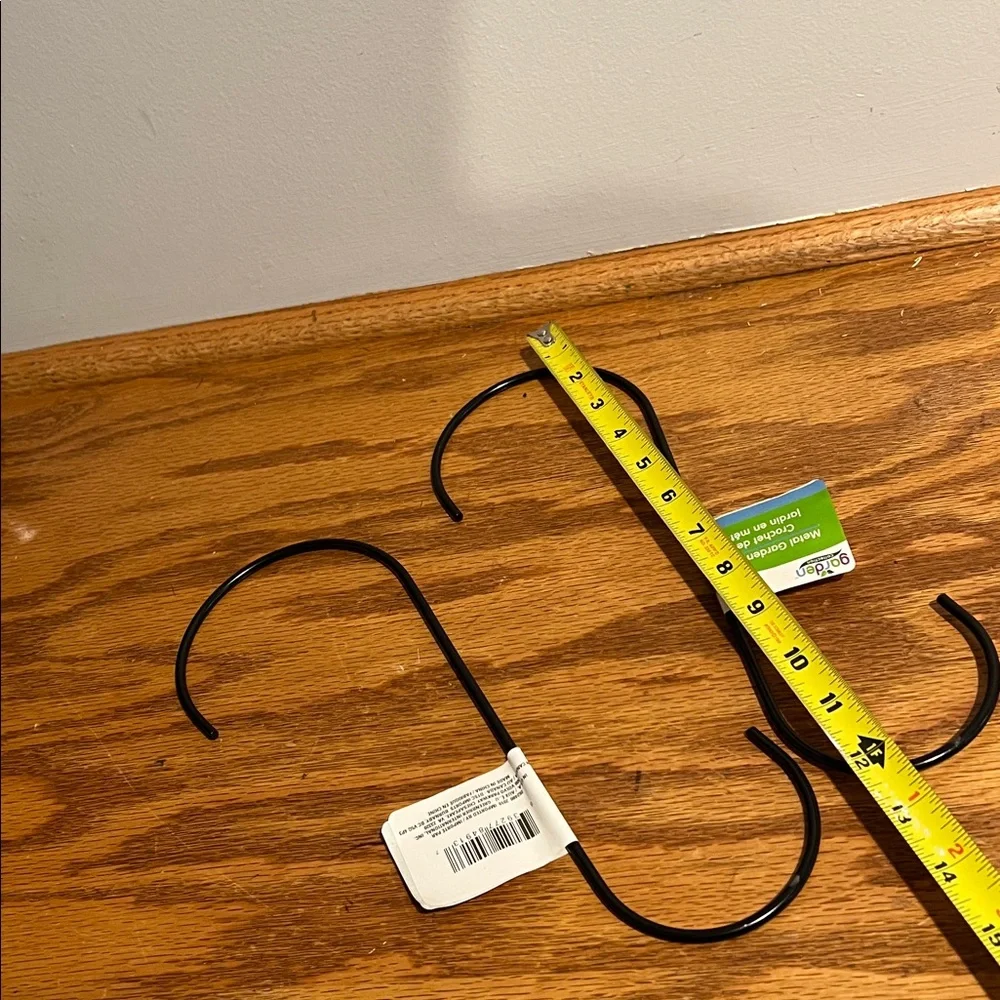 Black Metal S-Hooks for Home Wall Decor